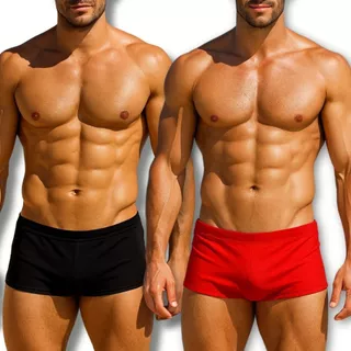 Kit 2 Sungas Box Roupa de Praia Masculina