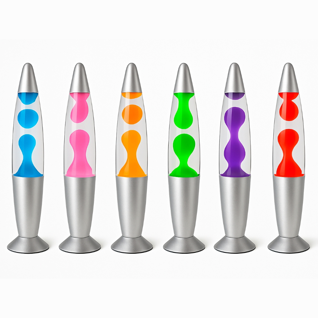 Luminária Abajur de Mesa Decorativo Retrô Lava Lamp 34CM Para Sala Quarto Escritório 220v