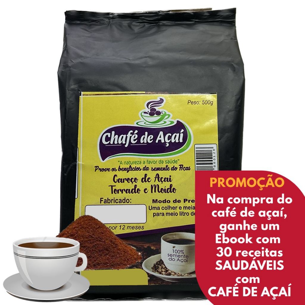 Café De Açaí Chafe Torrado E Moído 100% Vegano - 500 Gramas em Oferta na Shopee