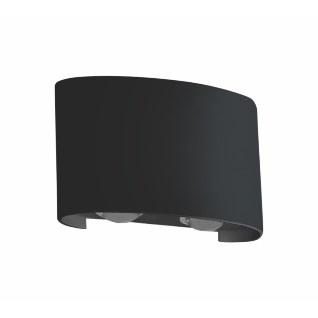 Luminária Arandela Lia Preta LED 4W 3000K  4 fachos Bivolt G-light