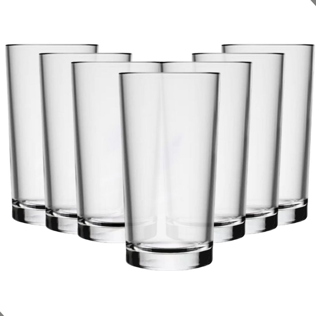 Jogo De Copos Vidro Kit 6 Peças 225ml Cozinha Água Suco