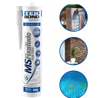 Cola Fixa Tudo MS hibrido branco 400g TEK BOND em Oferta na Shopee