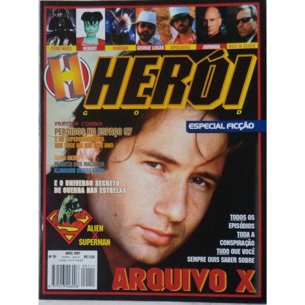 Revista Heroi Gold n° 111 Capa Arquivo X Especial Ficção