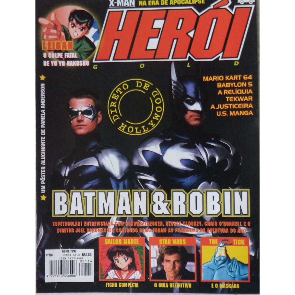 Revista Herói Gold N° 114 Capa Batman e Robin com Poster