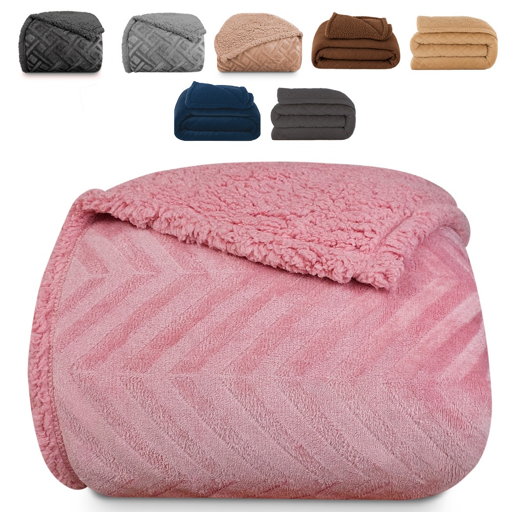 Coberdrom Edredom Manta King Aveludado com Sherpa Soft Dupla Face - BF Colchões - Home & Living
