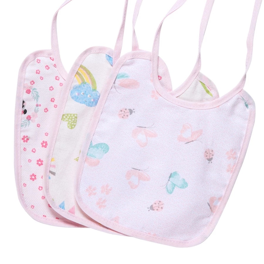 Babador Bebê Impermeável Flanelado Plastificado 100% Algodão Kit 3 Unidades Papi Envio Imediato