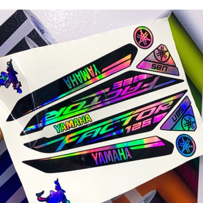 kit adesivos factor 125 holográfico em Oferta na Shopee