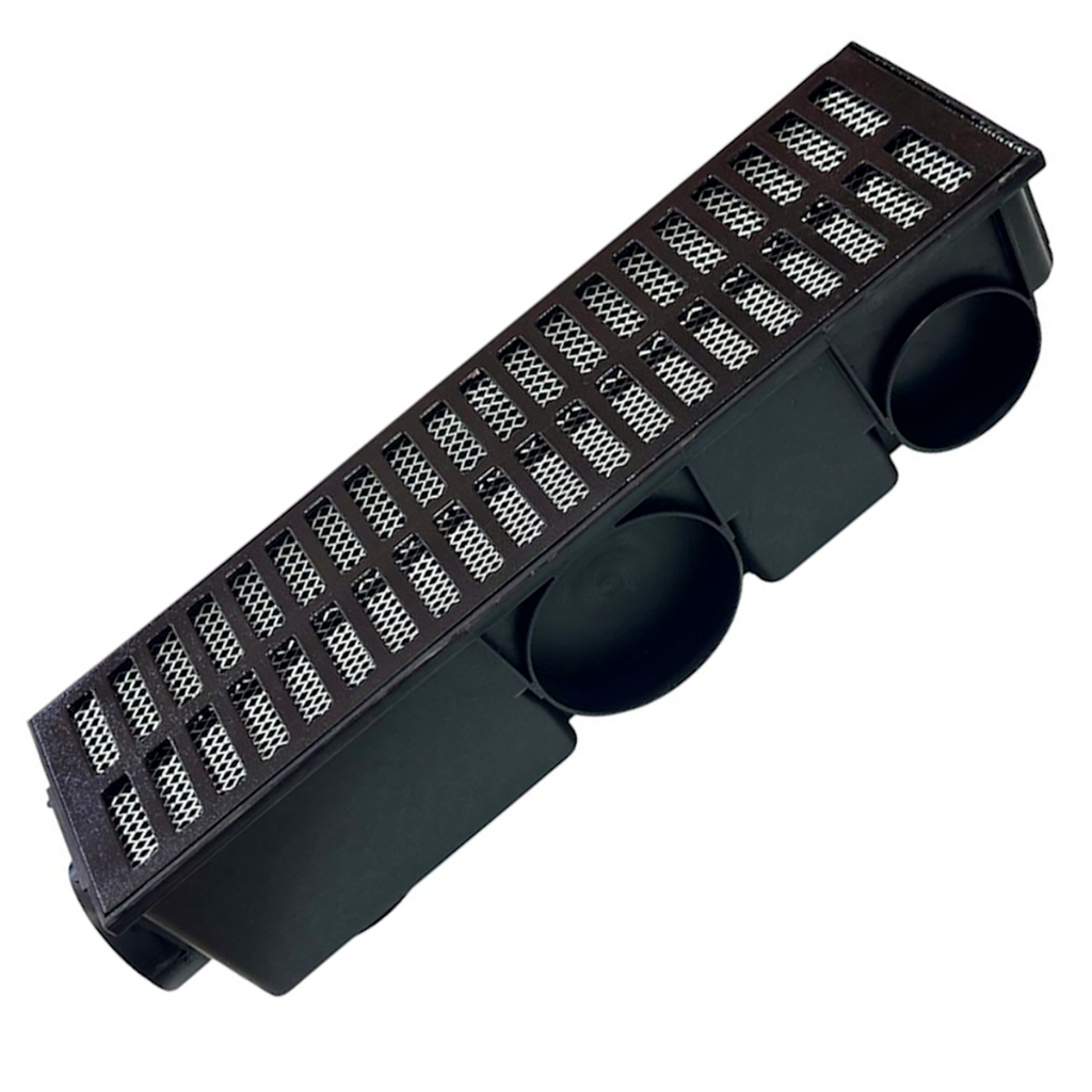 Ralo Linear Grelha Alumínio 15x50 Tela Anti Insetos Resíduos Coletor Modular Pintura Eletrostática