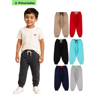 Kit 4 Calça Moletom Infantil Menino Peluciada Masculina Bebe Masculino Inverno Frio com Punho em Ribana em Oferta na Shopee