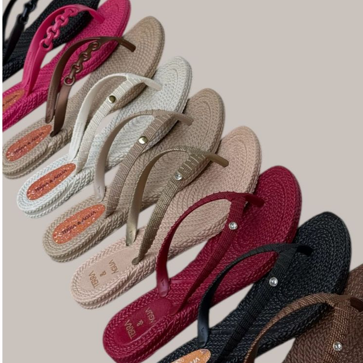 Chinelo Feminino Sandália Antiderrapante Mulher Borracha Terra E Agua Cancun Trança em Oferta na Shopee