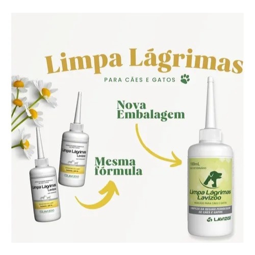 Limpa Lágrimas Acida Cães E Gatos 100ml Lavizoo — imagem 2 de 2