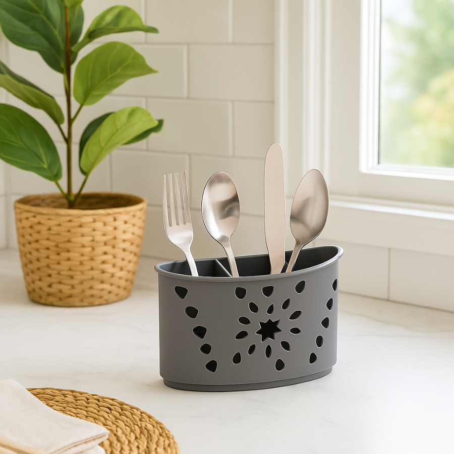 1 Porta Talheres Mimo 3 Divisórias Escorredor para Louças Resistente Niquelart N335 em Oferta na Shopee