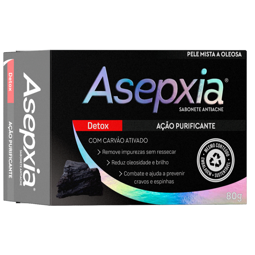 Asepxia Sabonete Detox 80g em Oferta na Shopee