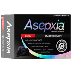 Sabonete Facial Asepxia Detox 80g - Purificante e Antioleosidade