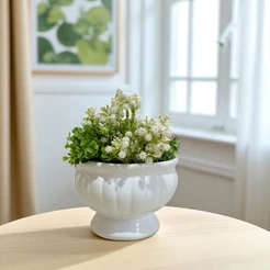 Vaso Enfeite Cachepot de Cerâmica Arranjo para Flores Artificiais Decoração Casa Mesa Sala Kit Festa