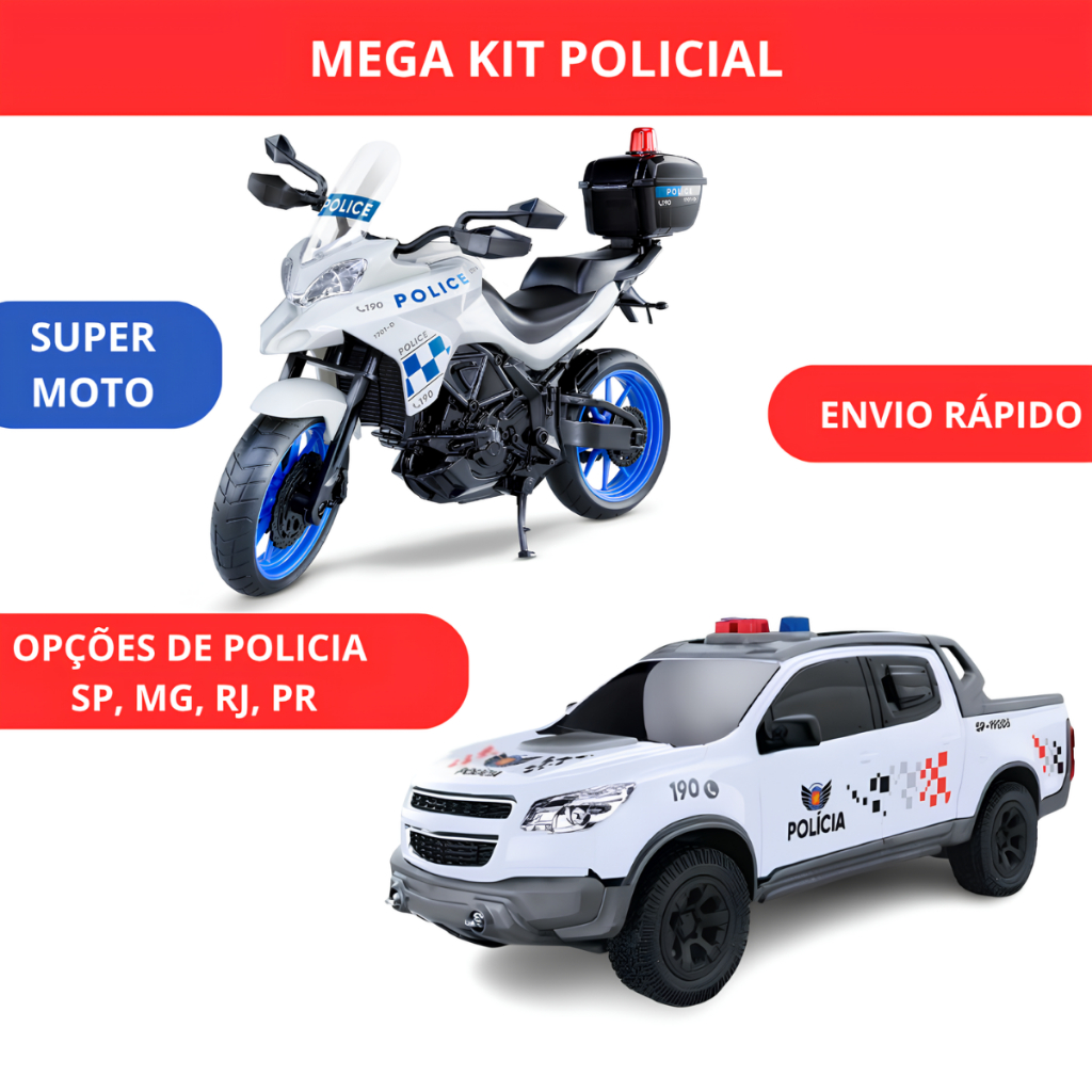 Moto de Policial de Criança na Black Friday 2025 | BuscaProdutos