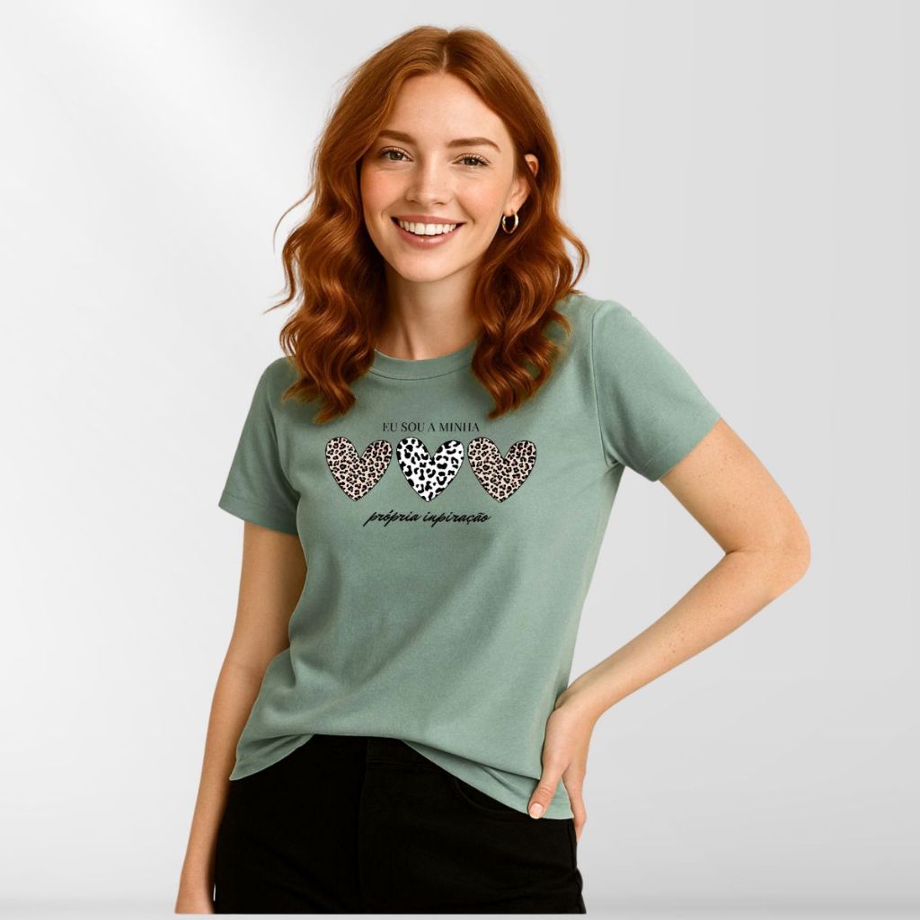 T-Shirt Blusa Feminina Manga Curta Malha 100% Algodão (6) em Oferta na Shopee