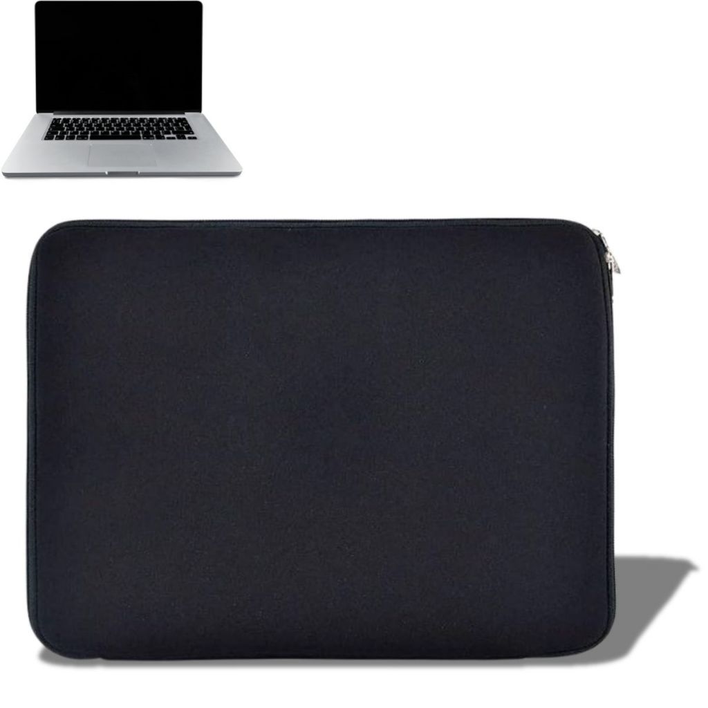 CAPA NOTBOOK CASE BOLSA PROTETORA PROTEÇÃO MOCHILA LAPTOP MACBOOK COMPUTADOR ALMOFADADA ESPUMA MACIA PRETA