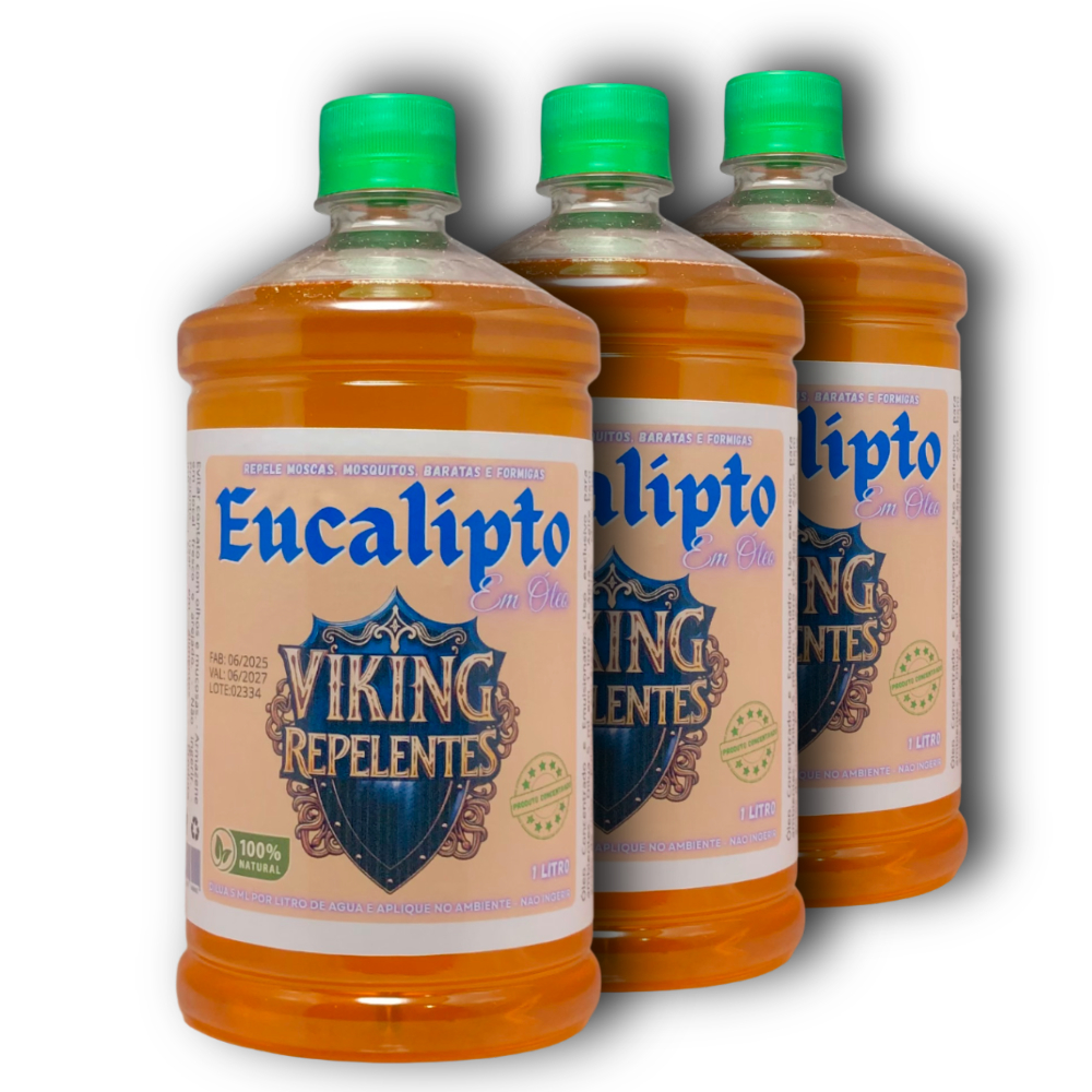 ÓLEO REPELENTE DE EUCALIPTO CONCENTRADO DE 3 L FAZ 600 L – REPELENTE DE AMBIENTES