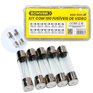 Kit 100 Fusíveis Vidro 5x20mm Diversas Amperagens 250V [ Bomvink ] em Oferta na Shopee