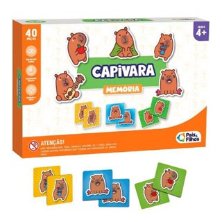 Jogo da Memoria Capivara 40 peças Infantil Divertido e Educativo Brinquedo Lançamento Pais E Filhos em Oferta na Shopee