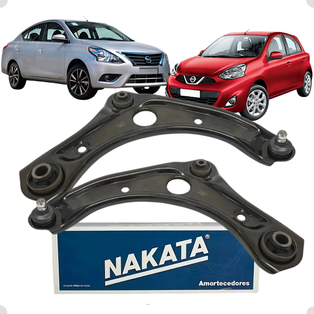 Par Bandeja Dianteira Completa Com Pivô March Versa Nakata em Oferta na Shopee