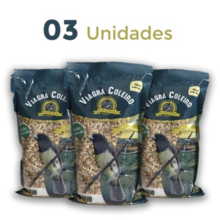 Kit 03 Unidades Viagra Coleiro Papacapim Ração Premium Estimulante Reprodução Acasalamento Ativador roduto Aves Aviário em Oferta na Shopee