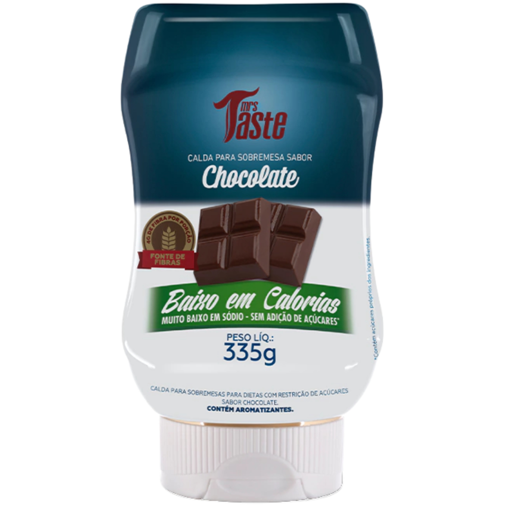 Cobertura de Chocolate para Sorvete Baixo em Calorias 335g Mrs Taste em Oferta na Shopee