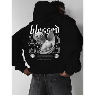 Blusa de Frio Moletom Masculino Blessed Angel Algodão Unissex