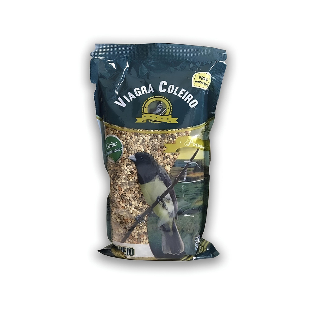 Viagra Coleiro Papacapim Ração Premium Passaros Pequenos Passarinho Coleirinho Painços Alpiste Sementes Passarinho em Oferta na Shopee