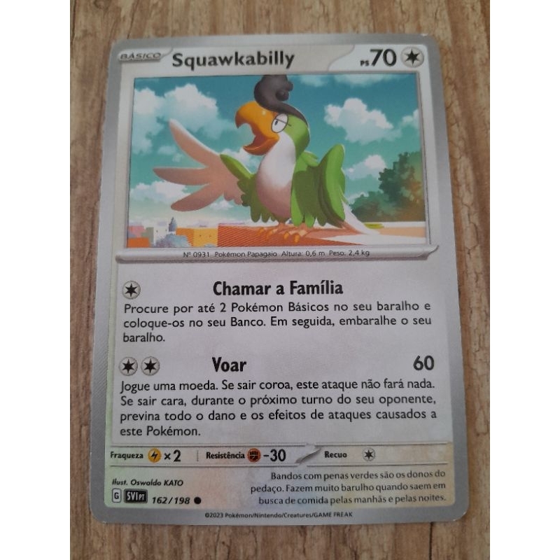 Carta Pokemon Squawkabilly Original HP