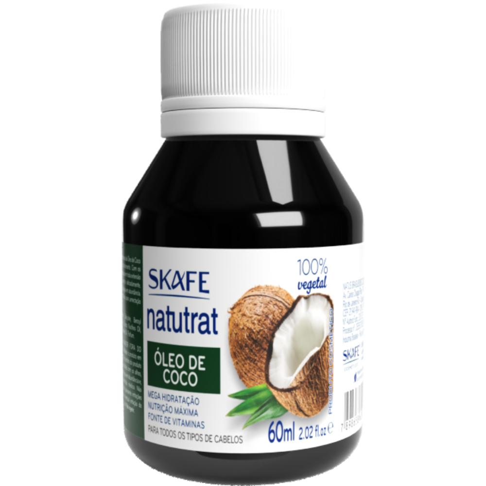 Óleo de Coco Capilar 60ml Natutrat Skafe – Umectação, 100% Vegetal, Nutrição Profunda, Hidratação em Oferta na Shopee