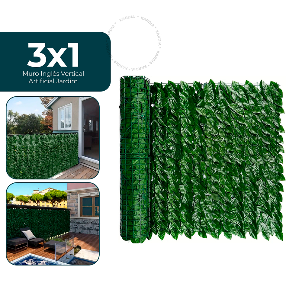 Muro Inglês Jardim Vertical Artificial 3x1 Painel Decoração em Oferta na Shopee