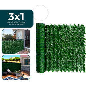 Muro Inglês Jardim Vertical Artificial 3x1 Painel Decoração em Oferta na Shopee