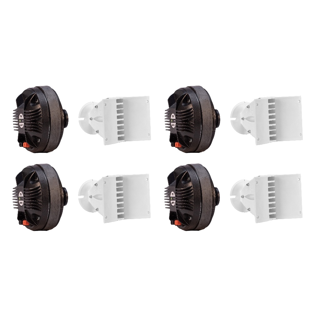 4 Drive Titanio Titanium 245ti 120w Rms + 4 Guia de Ondas 1325 Som Automotivo Som Profissional Driver TI
