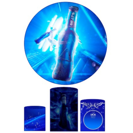 Kit Festa Skol Beats Capas Painel (1,5m) + Trio de Cilindros