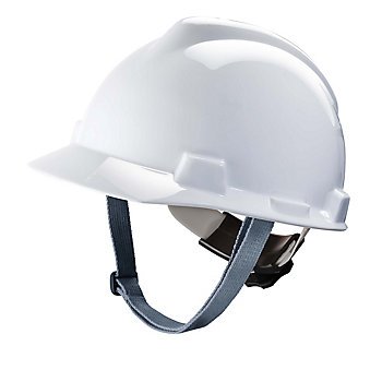 Capacete De Segurança Msa V-gard Carneira Catraca E Jugular Confortável Resistente  Branco Epi Msa 217256