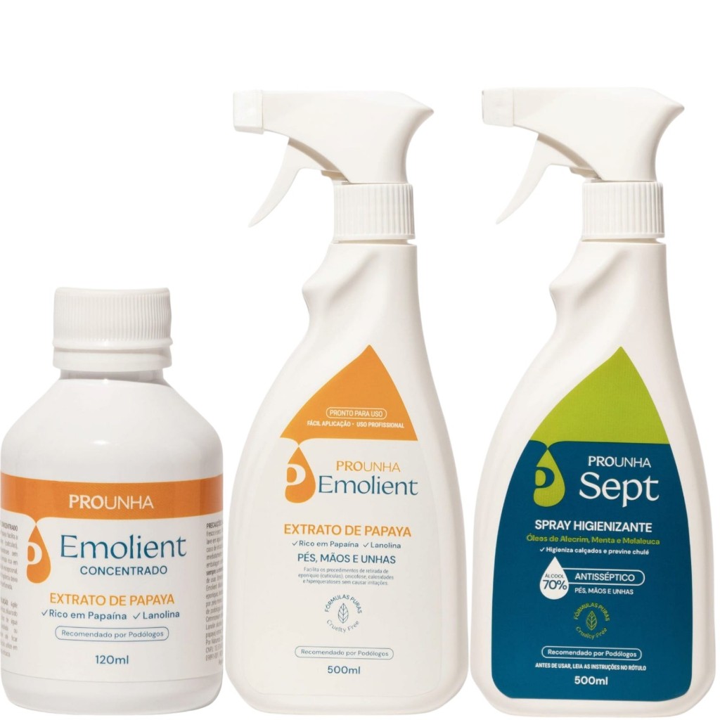 Kit Emolient + Loção Higienizante-Pro Unha em Oferta na Shopee