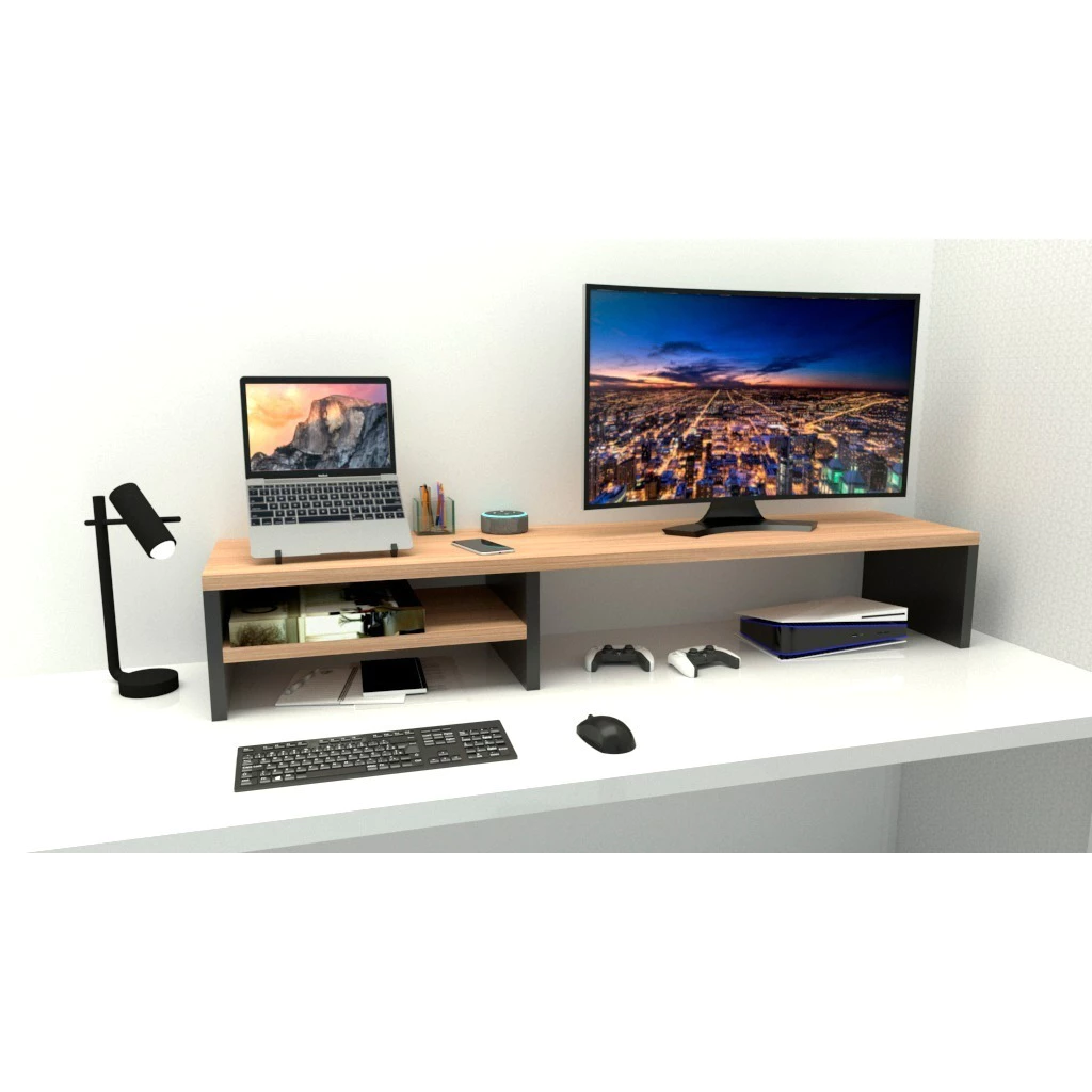 Suporte Para Dois Monitores Pc Suporte Para Monitor 90CM MDF — imagem 1