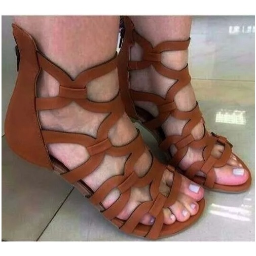 Sandalia Rasteira Gladiadora Cleopatra