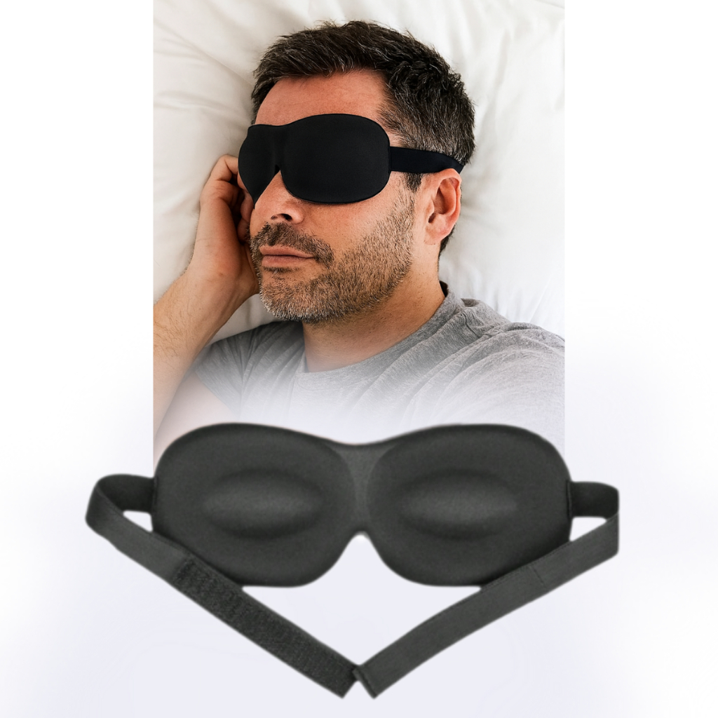 Kit 1/2/3 Mascara De Dormir 3D Tapa Olhos Acolchoada  Blackout Ajustavel Super Confortavel