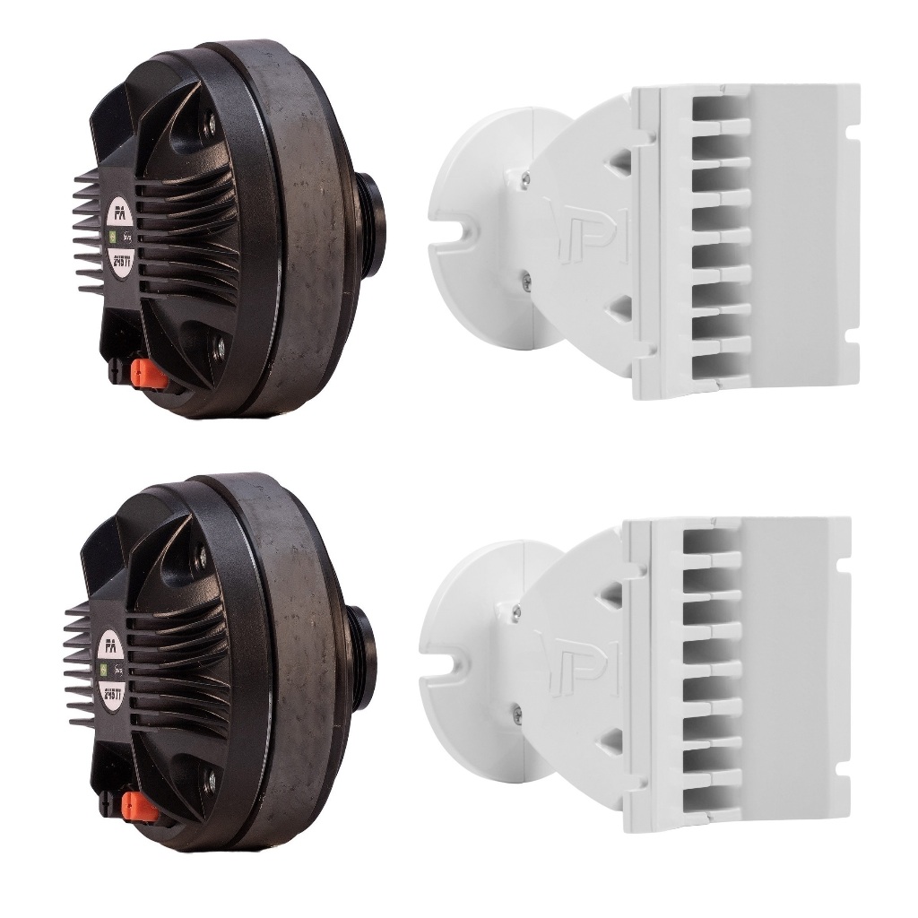 2 Drive Titanio Titanium 245ti 120w Rms + 2 Guia de Ondas 1214 em Aluminio Som Automotivo Som Profissional