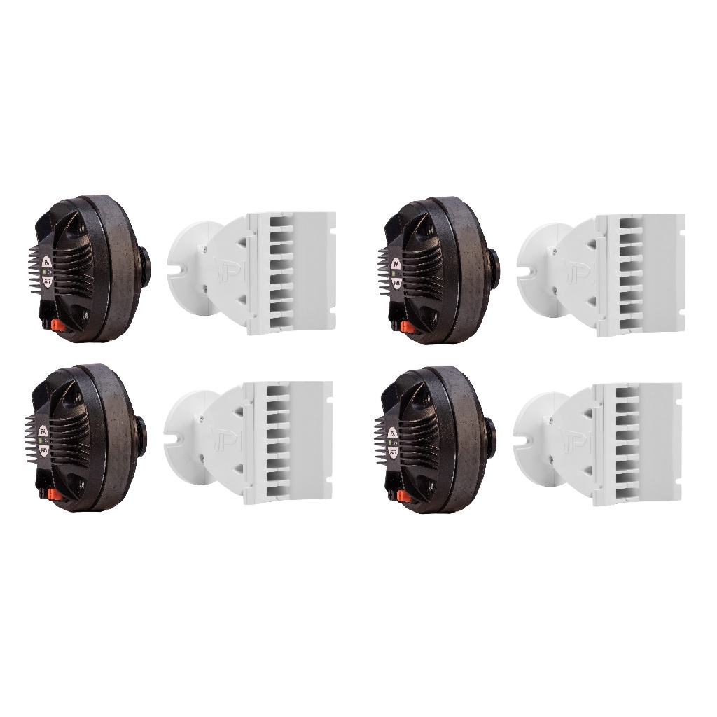 4 Drive Titanio Titanium 245ti 120w Rms + 4 Guia de Ondas 1214 em Aluminio Som Automotivo Som Profissional