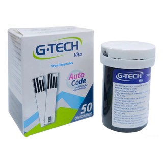 Tira Teste de Glicemia G-Tech VITA Compatível Somente com Aparelho VITA 50/100/150 Un