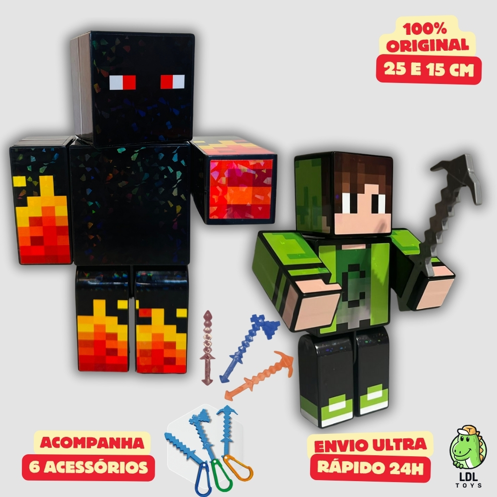 Kit 2 Bonecos Athos 25cm + Cadres 15cm Gamer Articulados Youtuber Algazarra em Oferta na Shopee