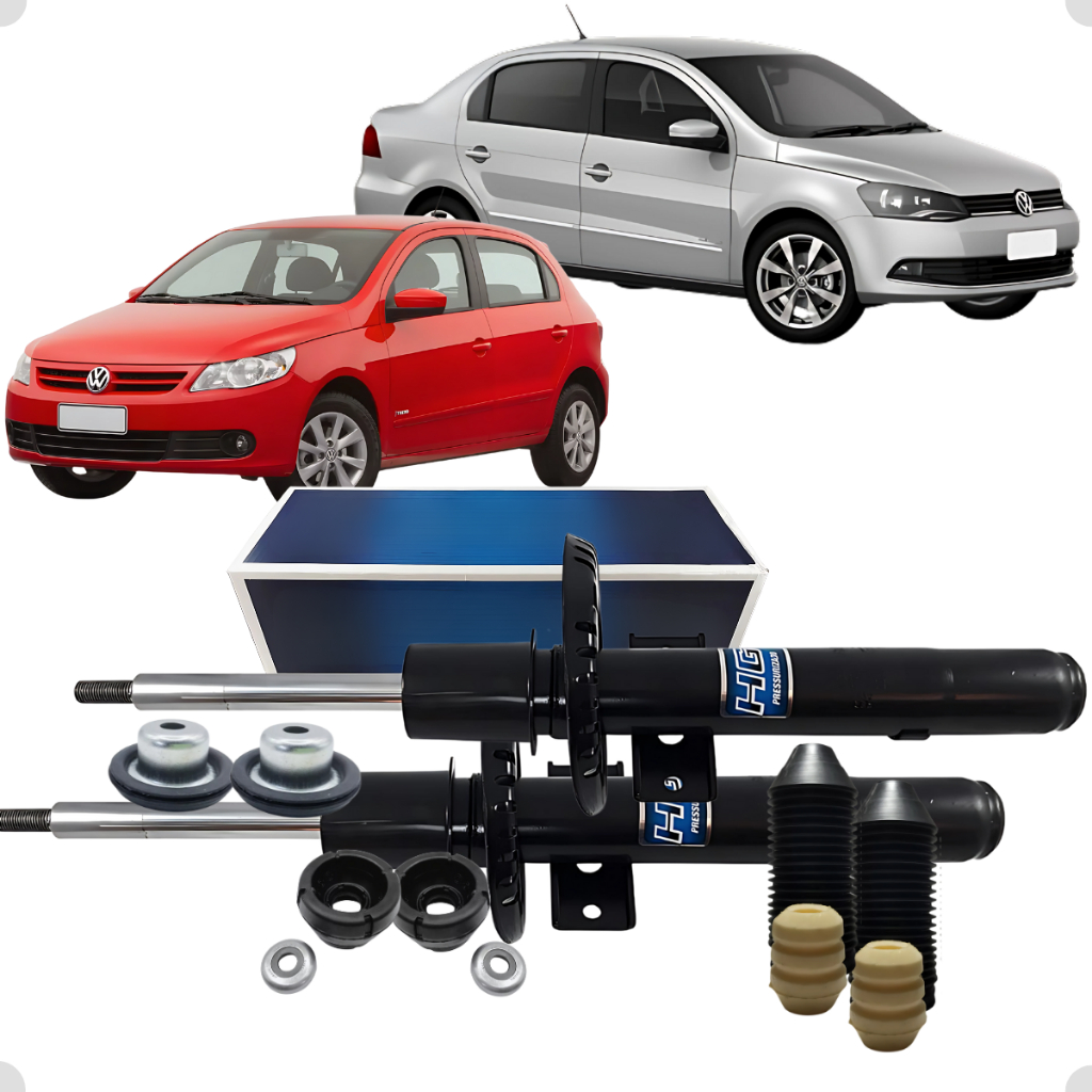 Par Amortecedor Dianteiro Nakata + Kit Batente Gol Voyage G5 G6 G7 em Oferta na Shopee