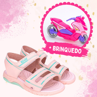 Sandália Infantil Menina Papete Confortável Calce Fácil Criança Kidy Toys + Moto de Brinquedo Brinde em Oferta na Shopee