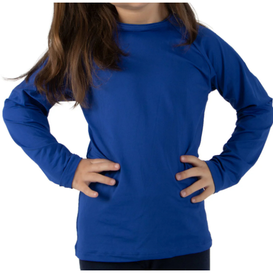 Blusa Térmica Infantil Unissex Segunda Pele Manga Longa para Frio Flanelada