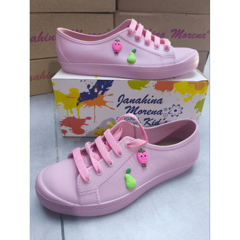 Tênis infantil Janahina morena rosa fruta