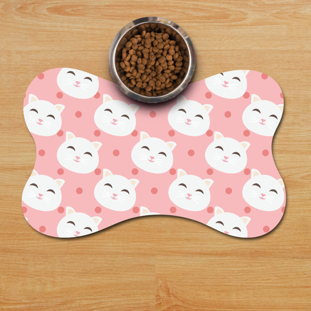 Tapete Pet Gatinho Rosa Para Comedouro Osso 46x30 em Oferta na Shopee
